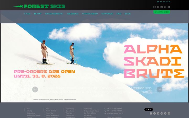 Screenshot of forestskis.com