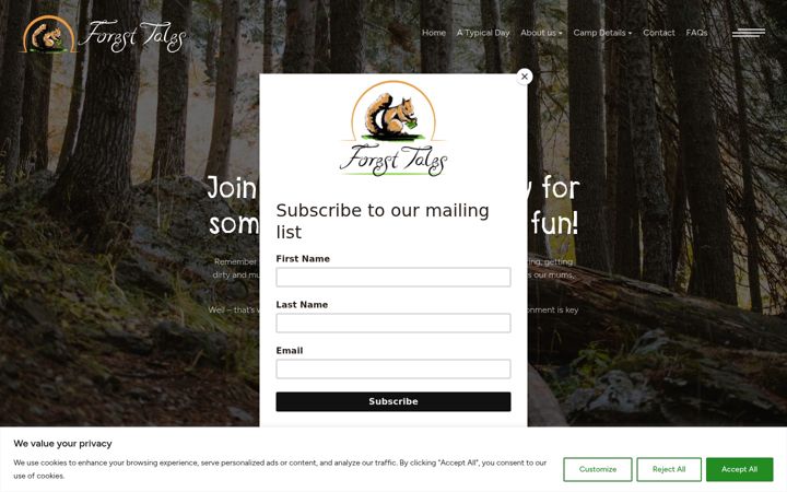 Screenshot of foresttales.co.uk