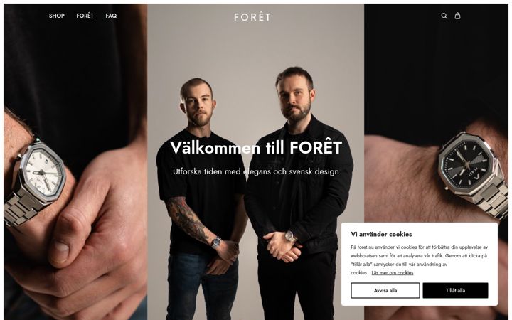 Screenshot of foret.nu