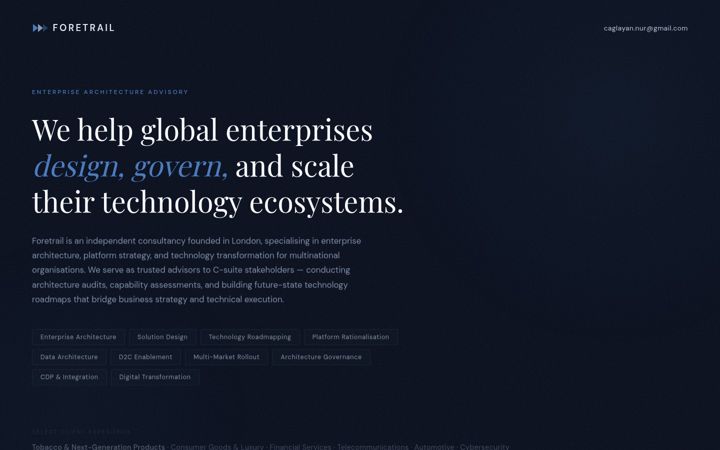 Screenshot of foretrail.com