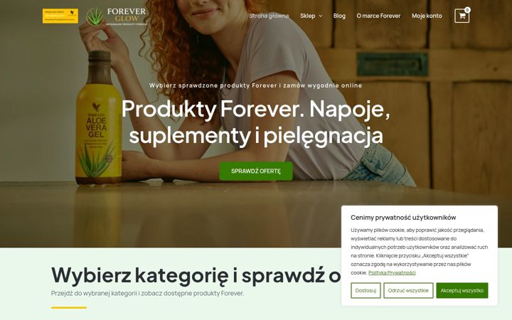 Screenshot of forever-glow.pl