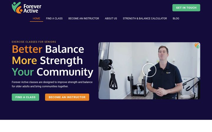 Screenshot of foreveractive.co.uk