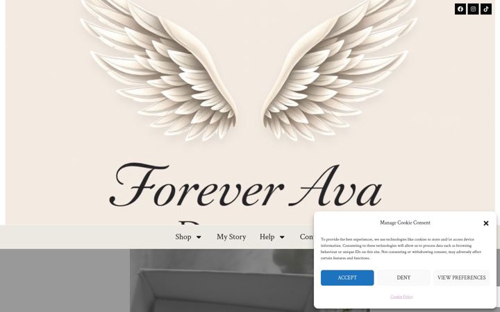 Snímek obrazovky foreveravadesigns.co.uk