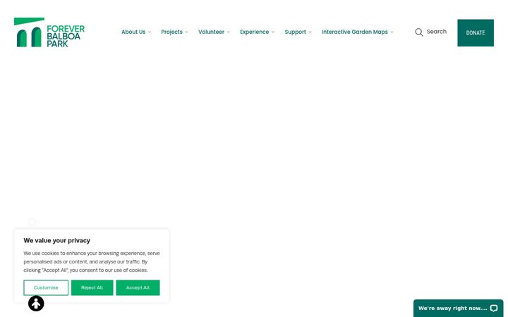 Screenshot of foreverbalboapark.org