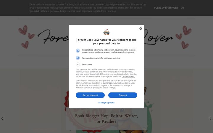 Screenshot of foreverbooklover.com