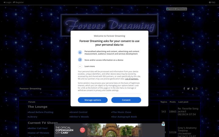 Screenshot of foreverdreaming.org