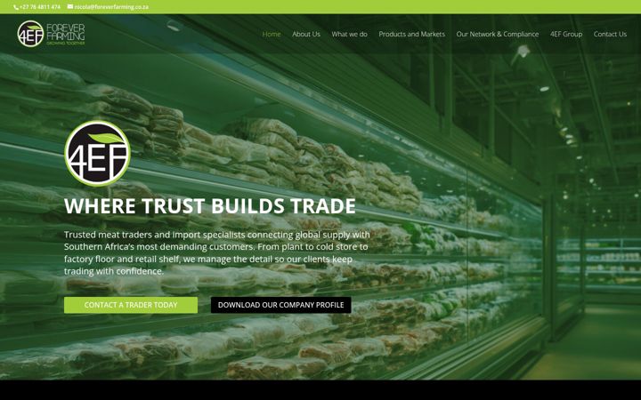 Snimka zaslona za foreverfarming.co.za