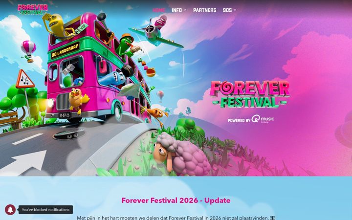 Screenshot of foreverfestival.nl