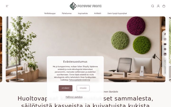 Screenshot of foreverflora.fi