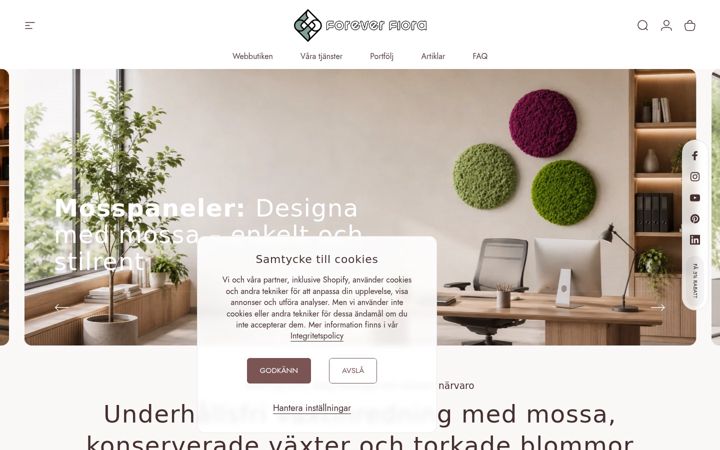 Screenshot of foreverflora.se