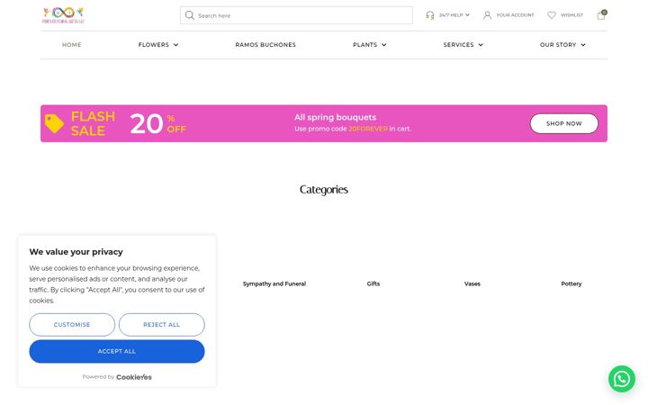 Screenshot of foreverfloralgifts.com