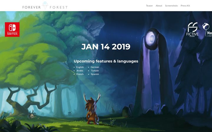 Screenshot of foreverforest-game.com