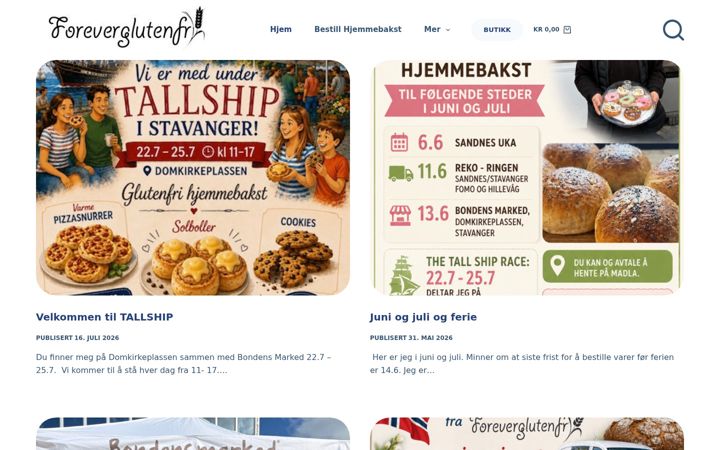 Screenshot of foreverglutenfri.no