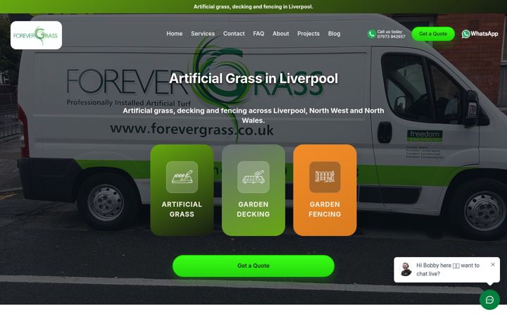 Screenshot of forevergrass.co.uk
