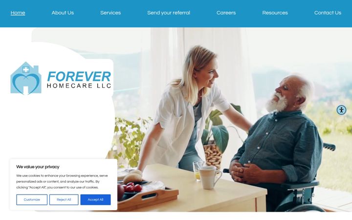 Screenshot of foreverhhc.com