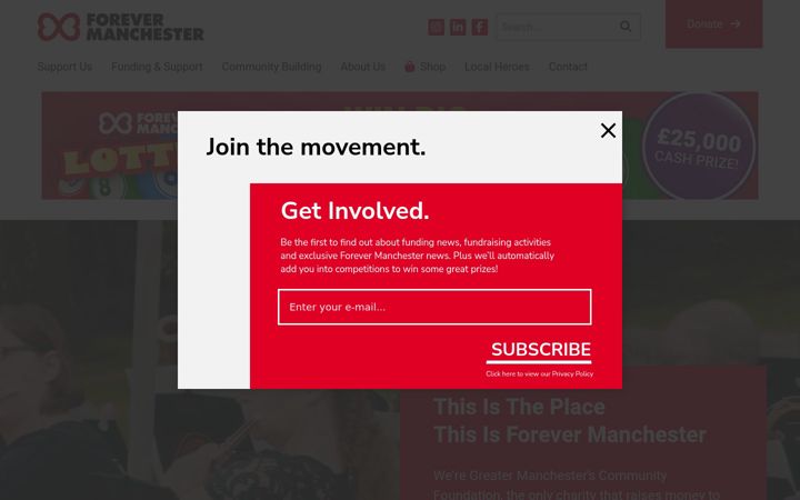 Screenshot of forevermanchester.com