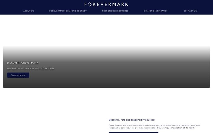 Screenshot of forevermark.com