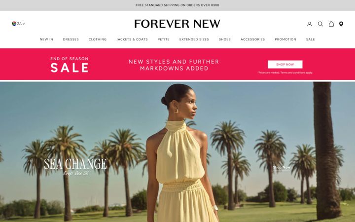 Screenshot of forevernew.co.za