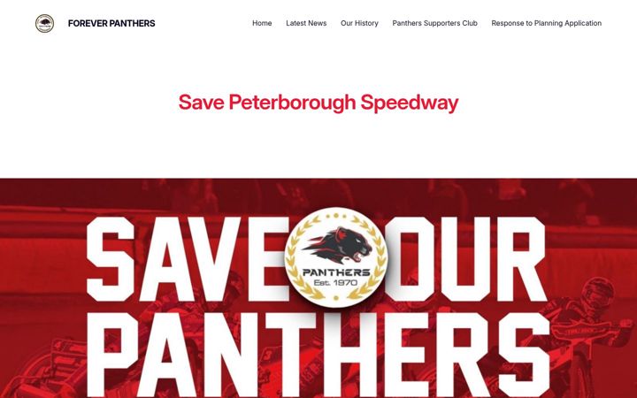 Screenshot of foreverpanthers.com
