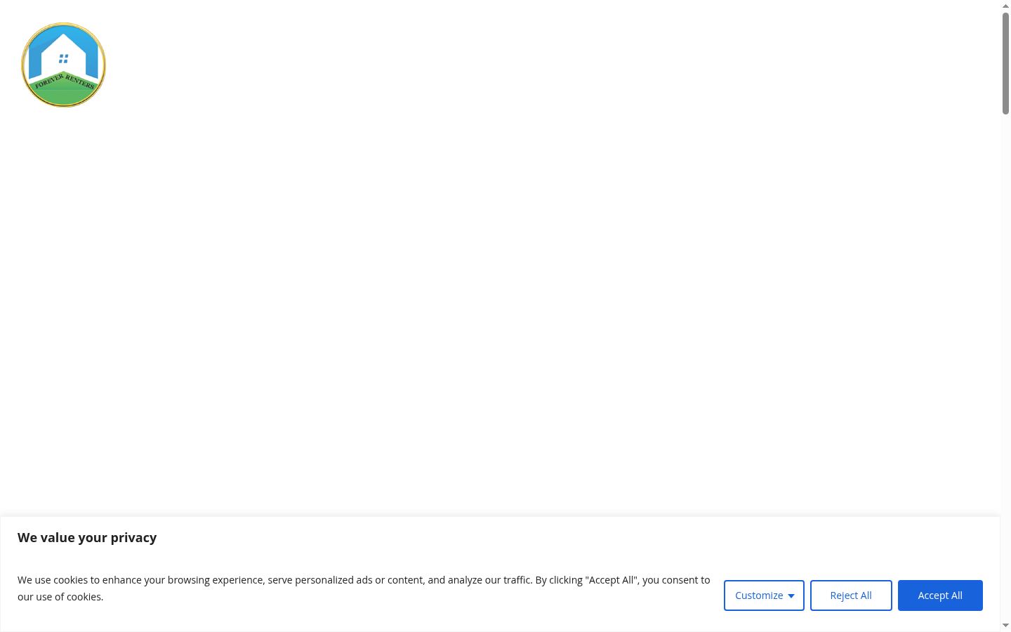 Screenshot des Einwilligungsbanners vor jeglicher Interaktion