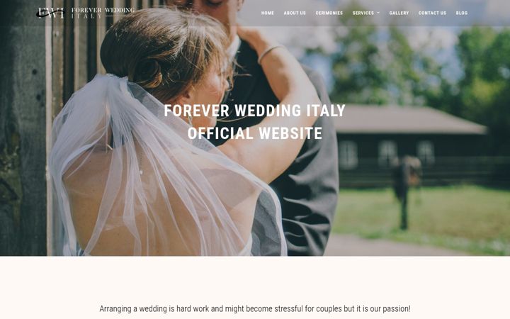 Screenshot of foreverweddingitaly.com