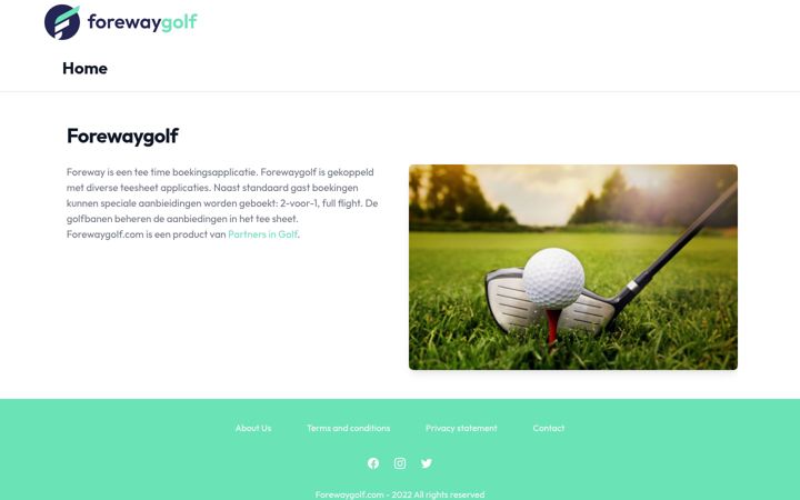 Screenshot of forewaygolf.com