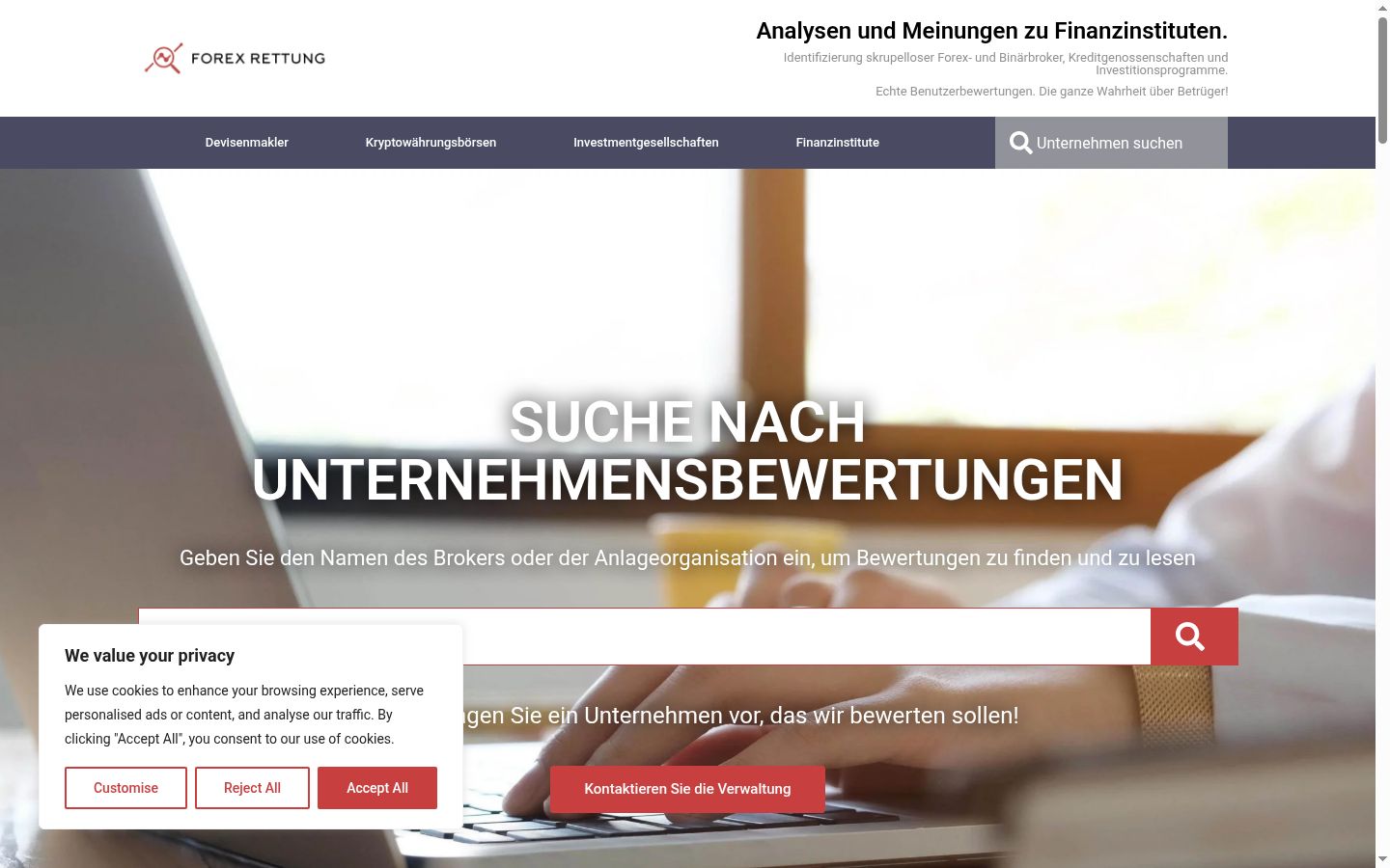 Screenshot van de toestemmingsbanner zoals getoond vóór enige interactie