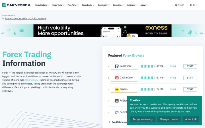 Screenshot of forexanalytics.org