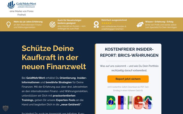 Screenshot of forexfreiheit.de