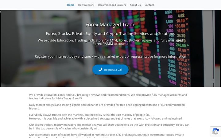 Screenshot of forexmanagedtrade.com