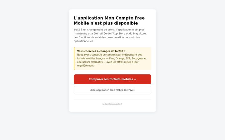 Screenshot of forfait-freemobile.fr