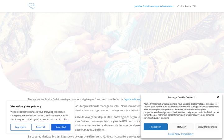 Screenshot of forfait-mariage.com