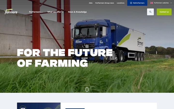 Screenshot ta' forfarmers.co.uk