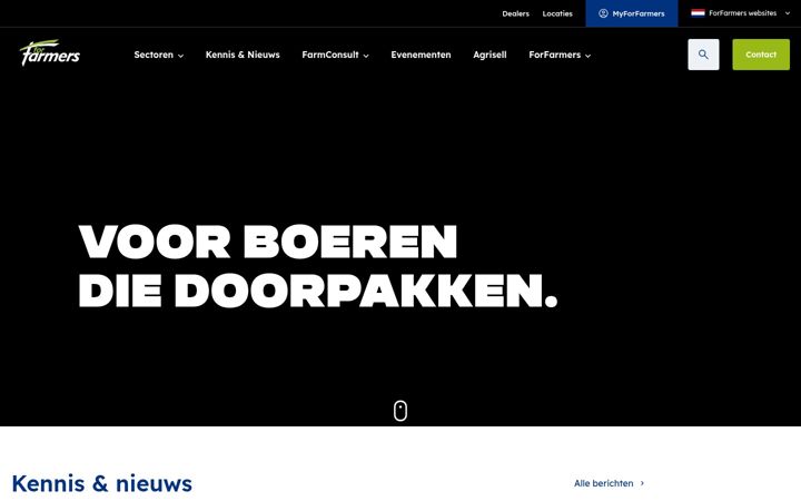 Screenshot of forfarmers.nl