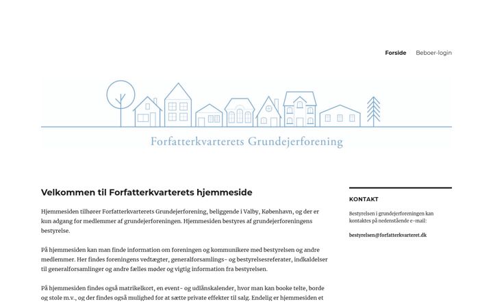 Screenshot of forfatterkvarteret.dk