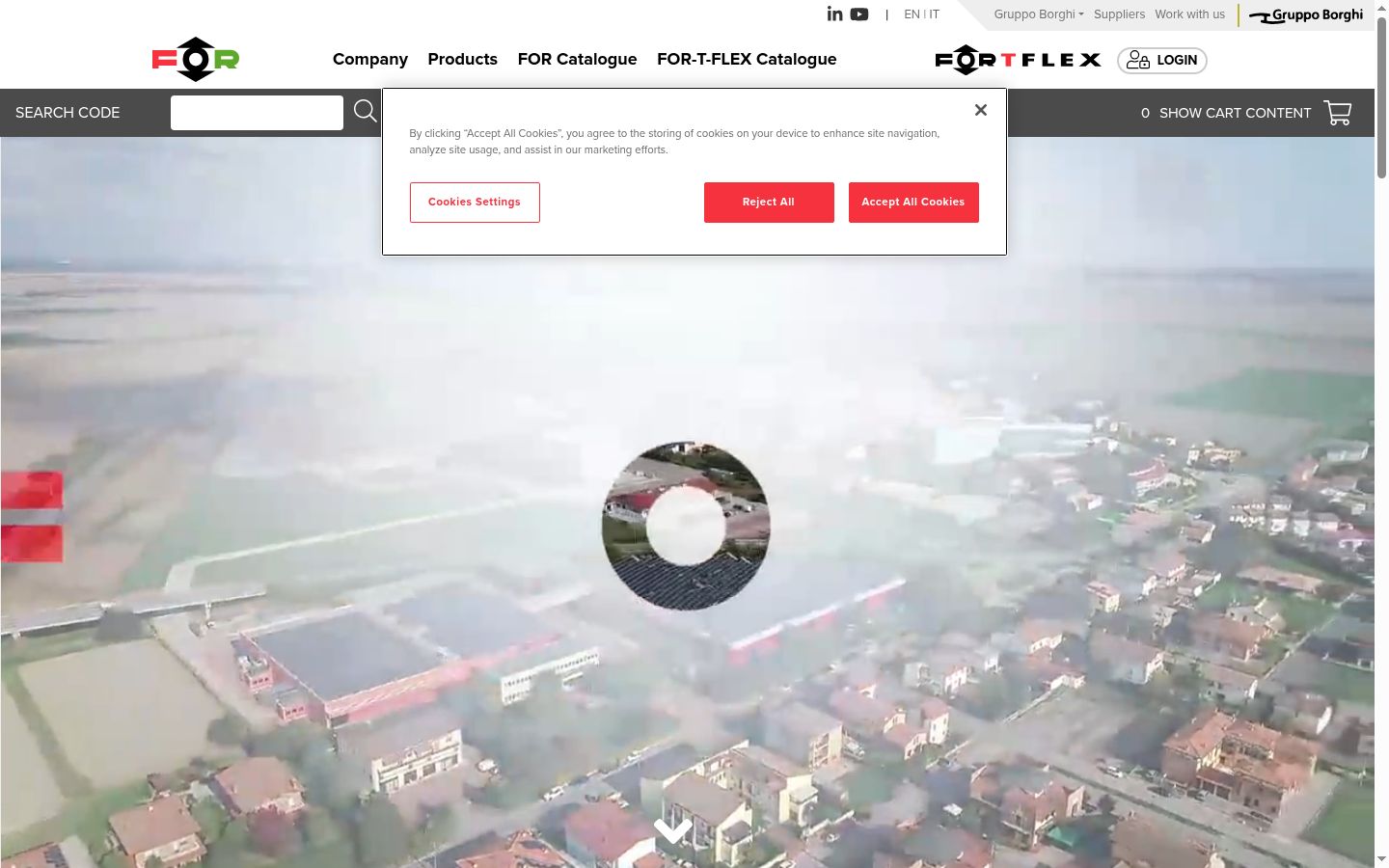 Screenshot del banner di consenso mostrato prima di qualsiasi interazione