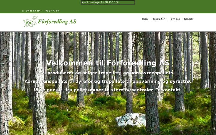 Screenshot of forforedling.no