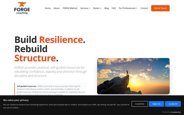 Screenshot ta' forge-coaching.co.uk