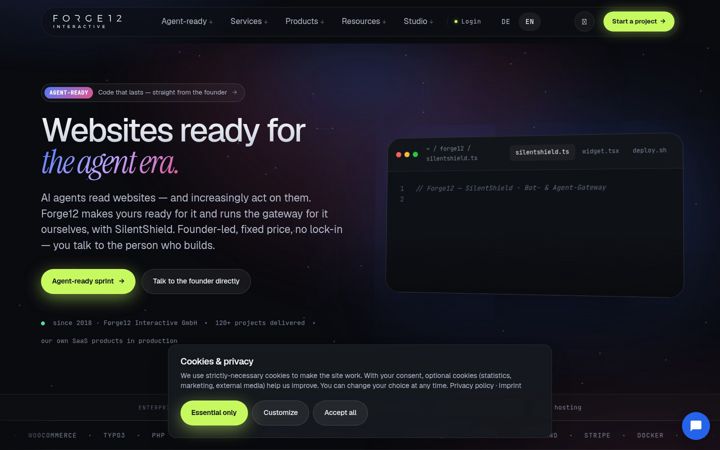 Screenshot of forge12.com