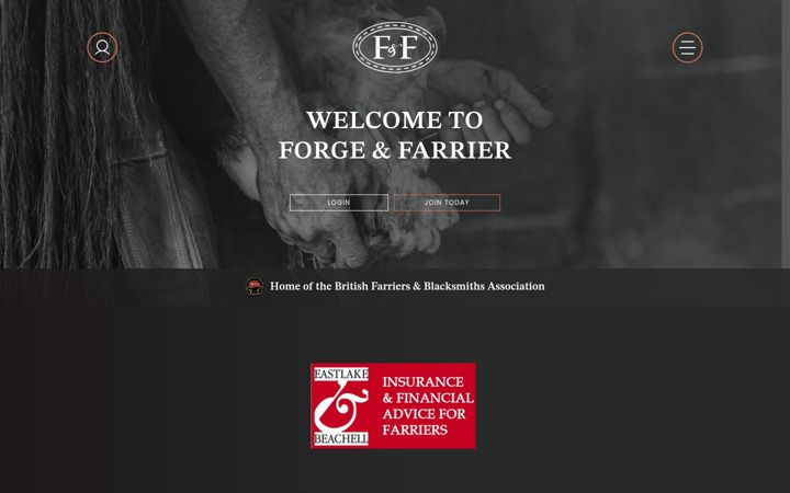 Screenshot of forgeandfarrier.co.uk