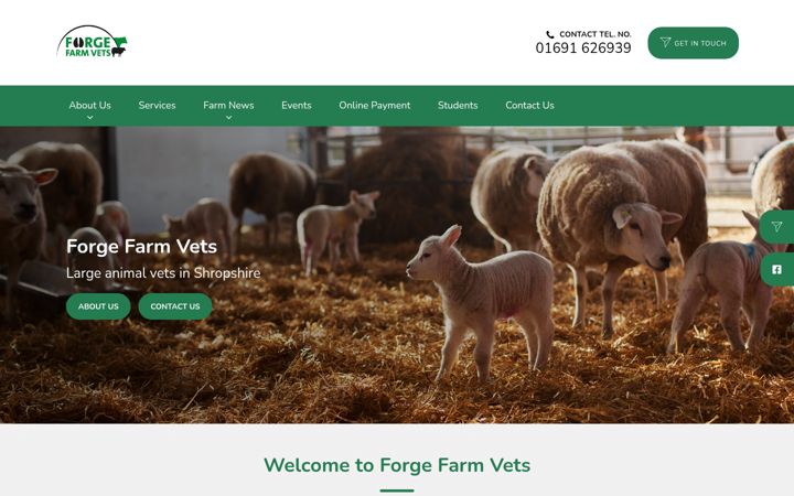 Snímek obrazovky forgefarmvets.co.uk