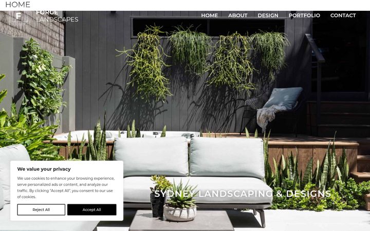 Snímek obrazovky forgelandscapes.com.au