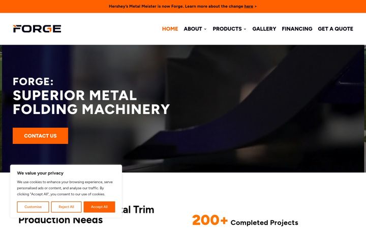 Screenshot of forgemachines.com