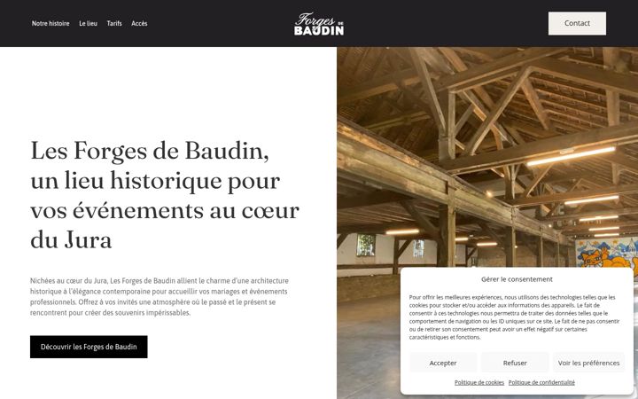 Screenshot of forgesdebaudin.fr