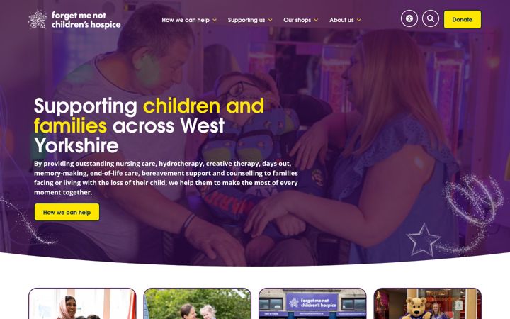 Screenshot of forgetmenotchild.co.uk