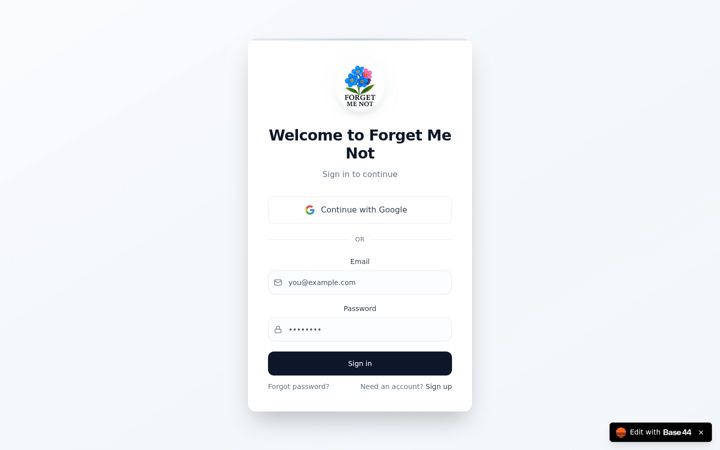 Screenshot of forgetmenotgifts.store