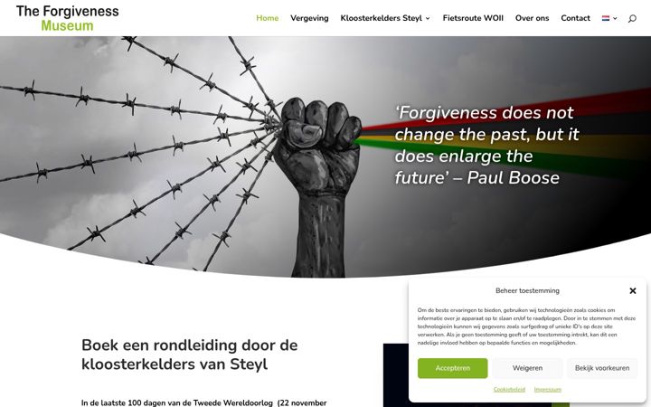 Screenshot of forgivenessmuseum.com