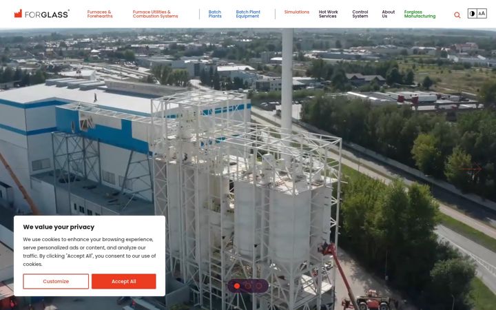 Screenshot of forglass.eu