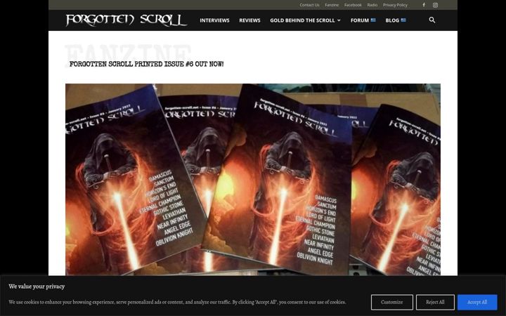 Screenshot of forgotten-scroll.net