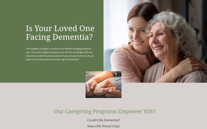 Screenshot of forgottencaregiver.com